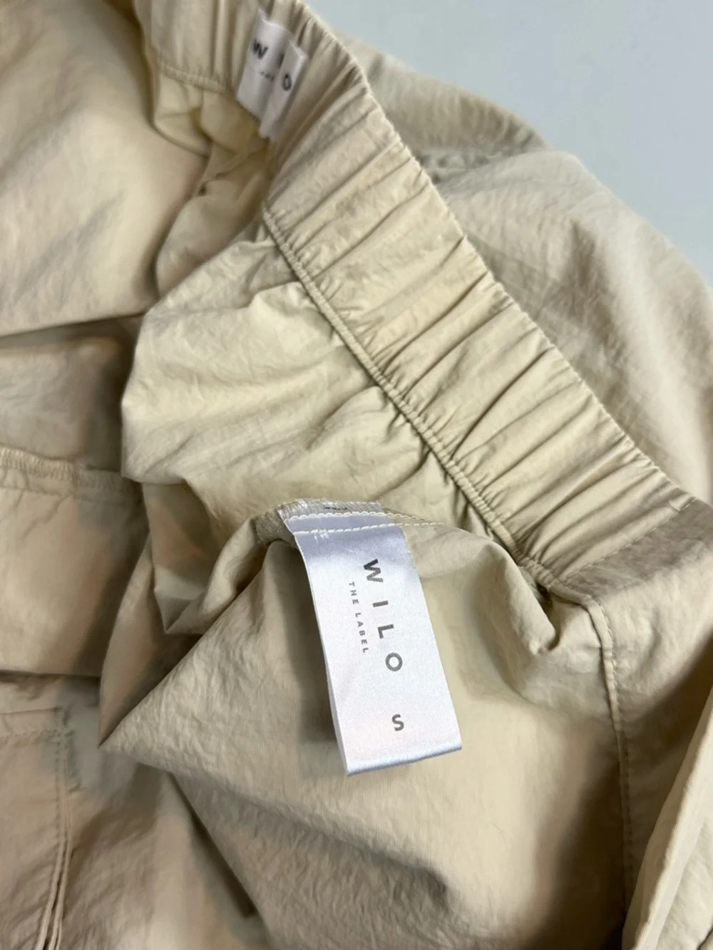 Wilo The Label Anthropologie Wide Leg Parachute Fly Cargo Pants Tan Size Small